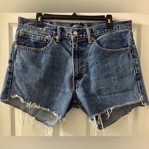 Levi’s 505 Jean shorts (cut at home)